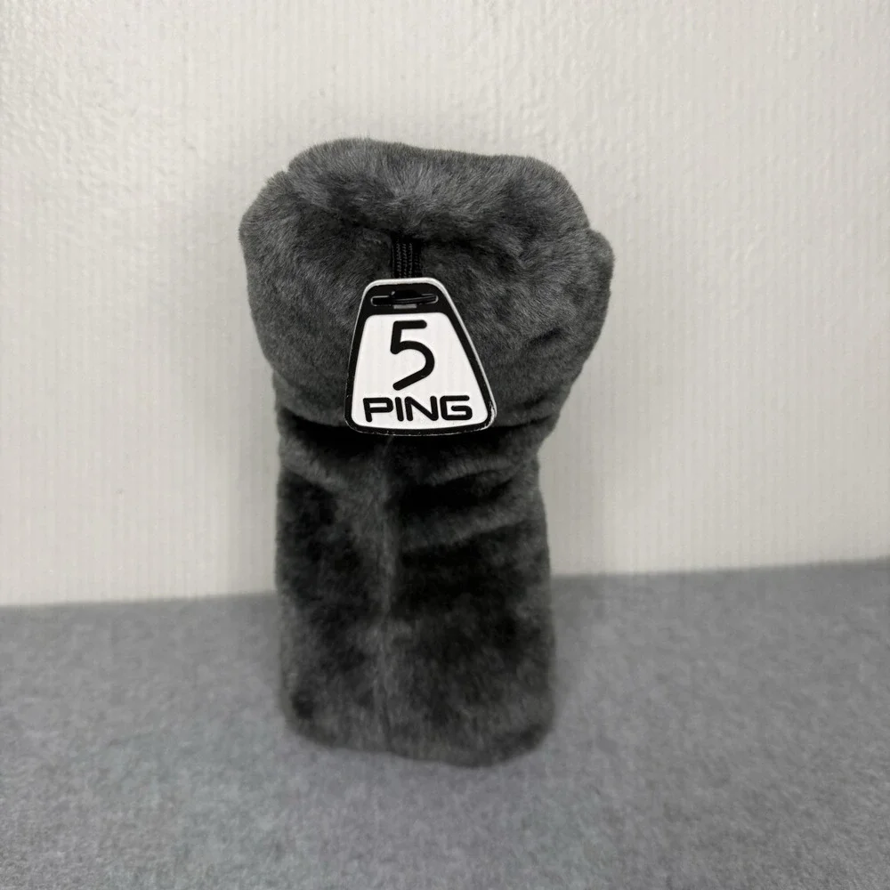 Ping Gray Fuzzy Golf Club Head Cover Number 5 Karsten